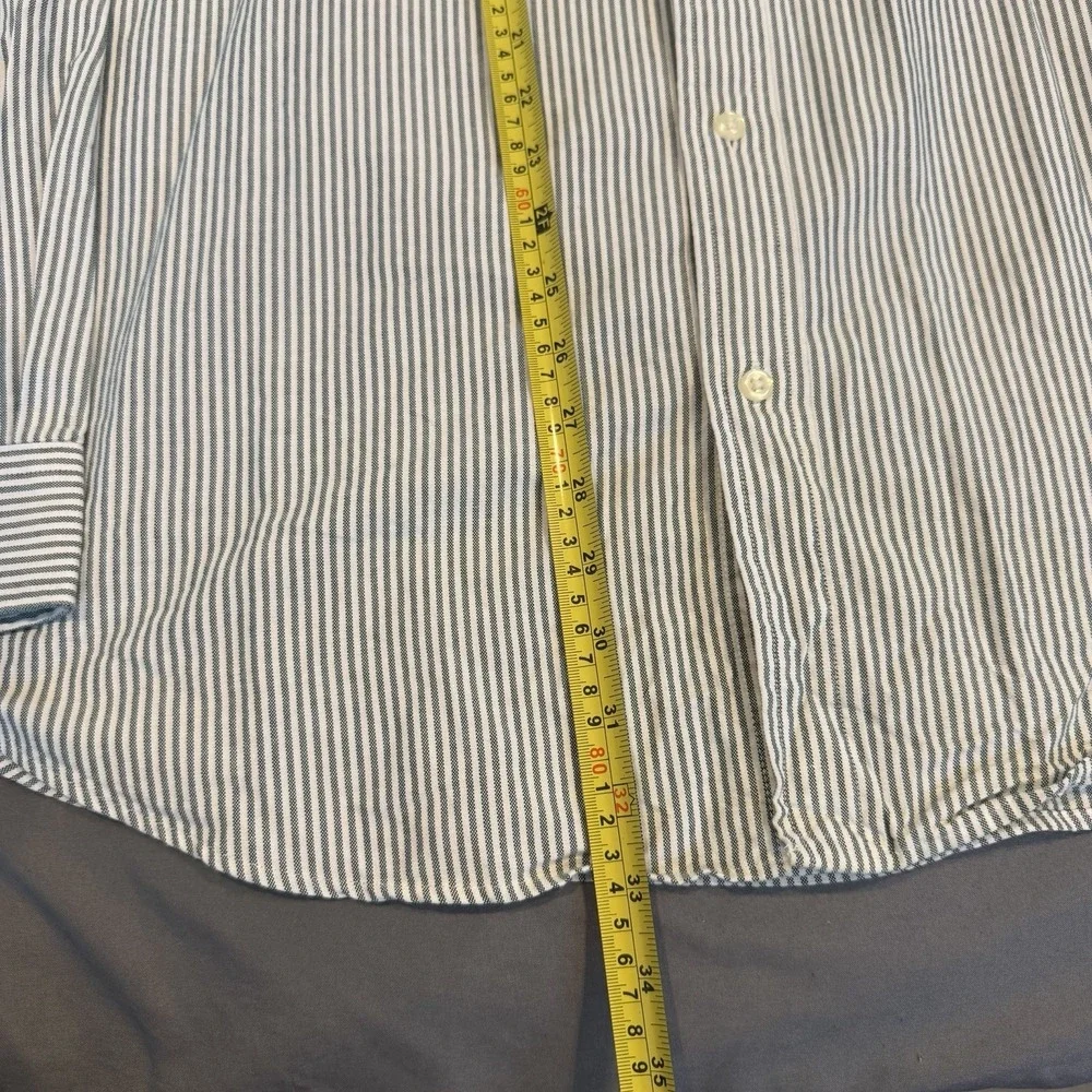 NWT Polo Ralph Lauren Green/White STRIPED LS Classic Fit Oxford Flesh Pony